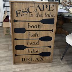 Beautiful wood sign