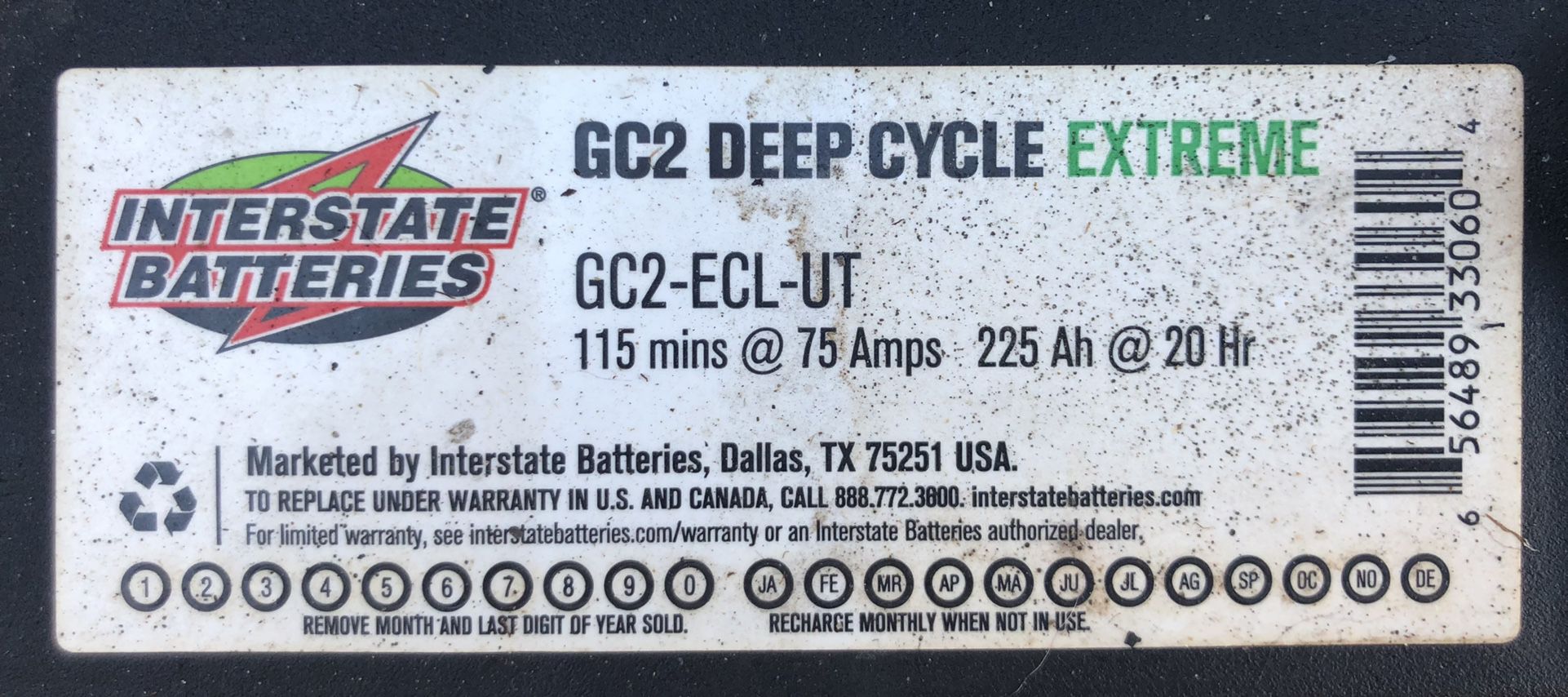 Interstate 6 Volt  GC2 Extreme Batteries 