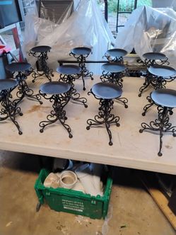 Decoration Wrought iron cadel holders
