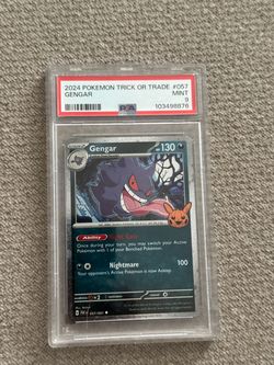 PSA 9 Gengar 2024 Pokémon Trick or Trade #057/091