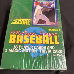 1991 Score Baseball Cards Series 1 Factory Sealed Box - Bo Jackson Cover - Mint
