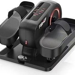 Under Desk Elliptical, Ellipse Leg Exerciser While Sitting for Seniors with Display Monitor, Portable Seated Pedal.