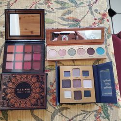 Powdered Makeup: Butter London Natural Goddess & Teddy Boy & A E Beaute Scarlet Dusk