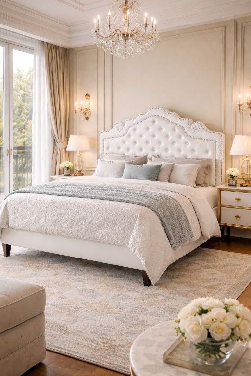 Queen Bed Frame with Adjustable Velvet Tiara Headboard, Upholstered Diamond Button Tufted Platform Bed, Wood Slats Support, No Box Spring Needed, Matt