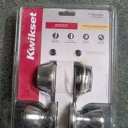 Exterior door and lockset.