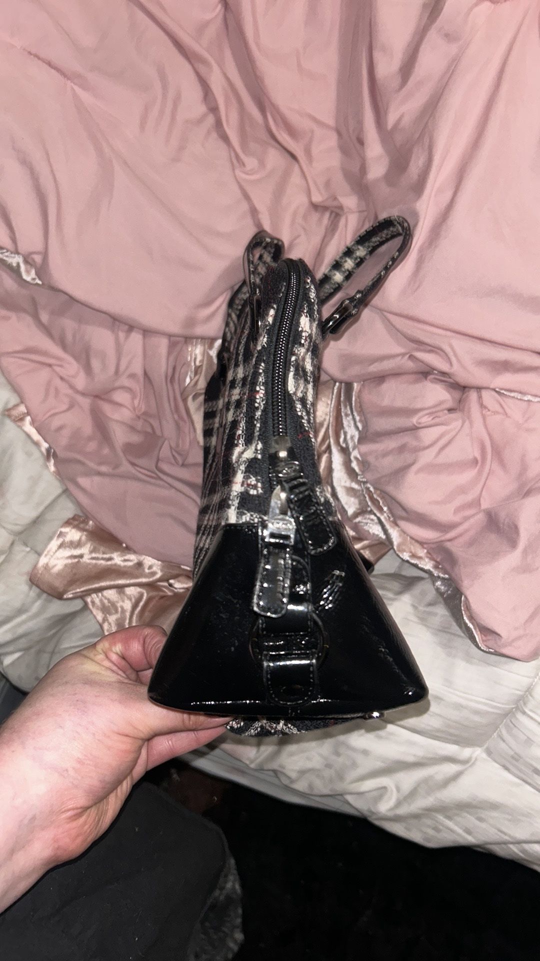 Talbots Vintage Y2K Plaid Wool Large Satchel/Handbag (Like New)