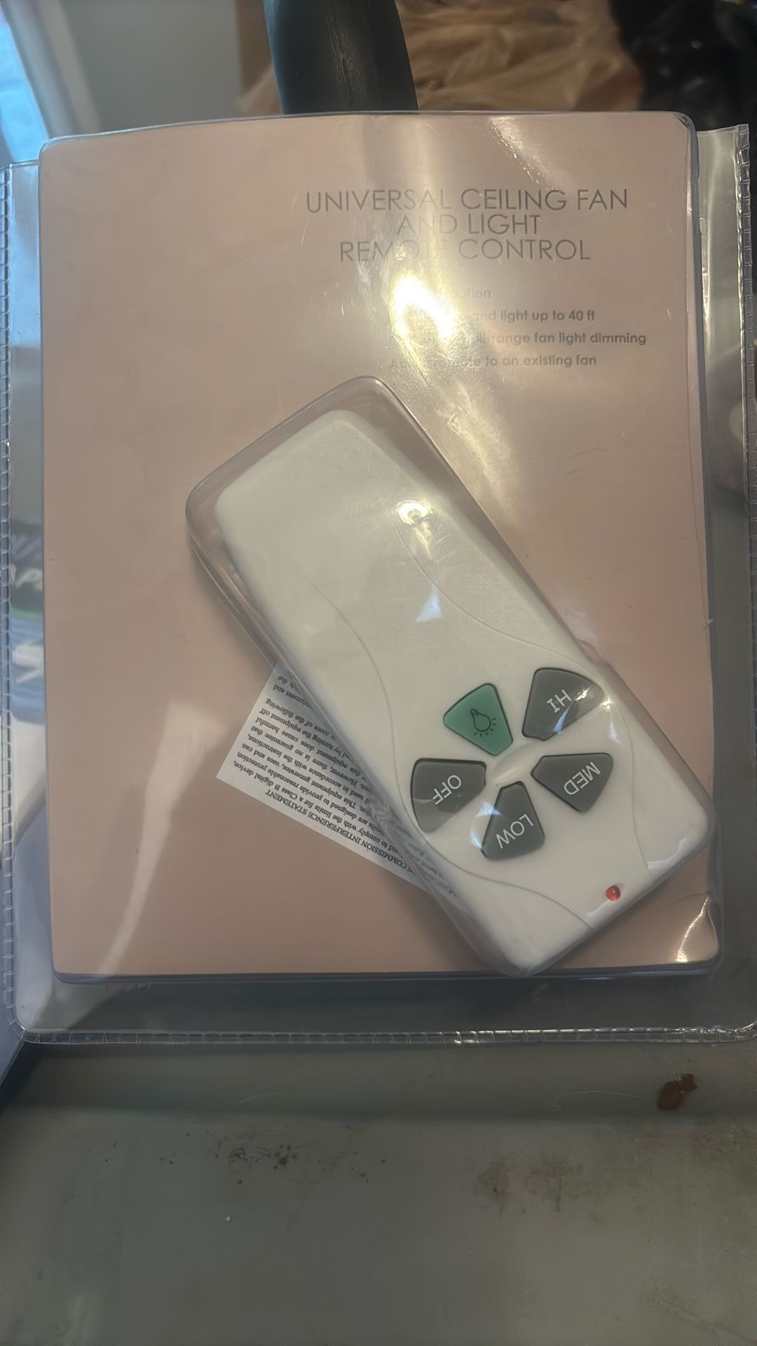 Universal Ceiling Fan And Light Remote Control