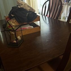 Cherry Wood Dining Table + 4 Chairs – Solid Wood – $200 OBO