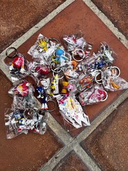 Sonic the Hedgehog Character Keychains Lot