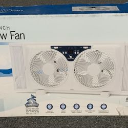 Polaraire twin 9” window fan - gently used like new 