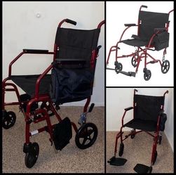 Wheelchair with Storage Bag and Removable Footrest