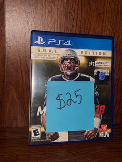 PlayStation Video Game PS4 PS5 Madden NFL 18 Football GOAT Cover