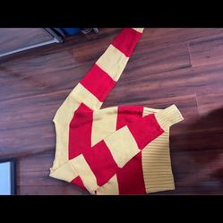 Knitted polo sweater