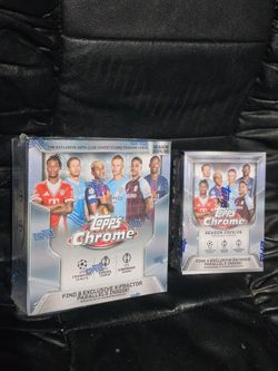 2025-26 TOPPS CHROME UEFA Club Competitions MEGA BOX & BLASTER BOX! 2 Box Lot!