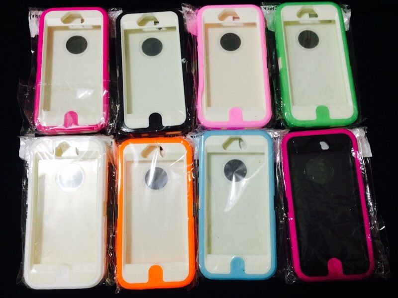 For iphone 5 5/s hard case soft skin cover with screen protector heavy duty!