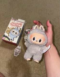 Authentic PopMart Labubu The Monsters Exciting Macaron Plush - Sesame Bean