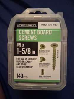 Everbilt Cement Board Screws #9 x 1-5/8 in