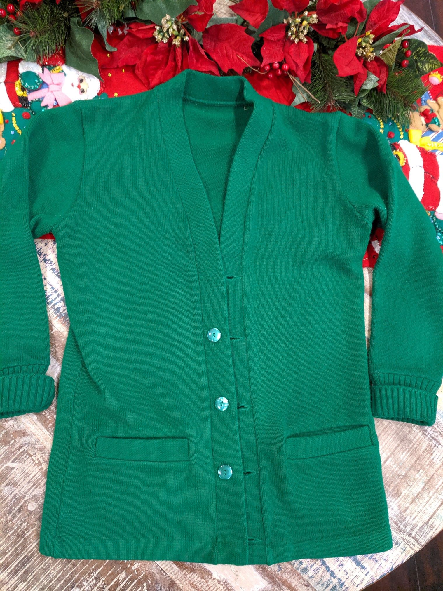 Vintage medium green cardigan