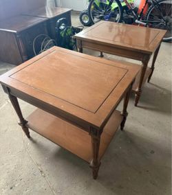 Pair of Vintage Wood End Tables