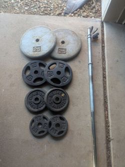 Barbell and weights