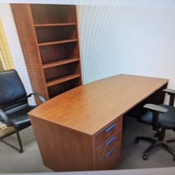 Office Furniture-4 Desk$175 Ea., Reception Desk$500, 2 Book Shelves$75 Ea., Conference Table$125 =$1475. Buy all for $1325...$150 Savings