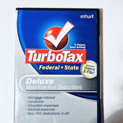 Turbotax 2008 Deluxe Federal + State Windows/Mac New In Box