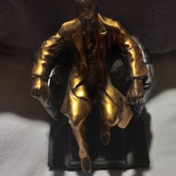 Antique  Brass And Bronze  Abraham Lincoln Statue 