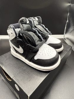 Jordan 1 Retro High OG (TD) Black/White Size 4C (FD1413010)