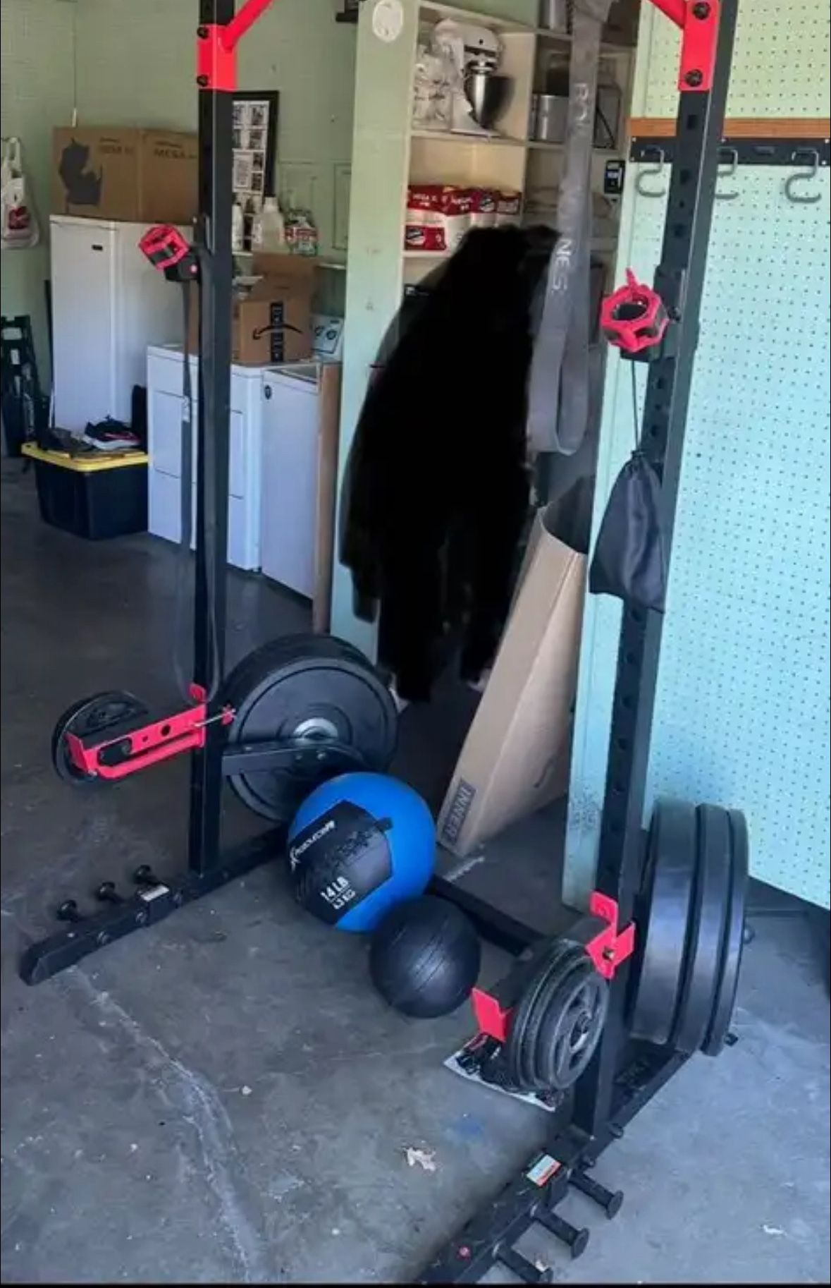 Weight Rack And Medicine Ball
