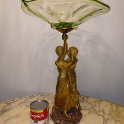 Antique French Large Bronze Center Piece. Size 19 X 15 Inches 