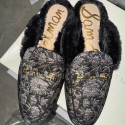 Sam Edelman Furry Patterned Mules