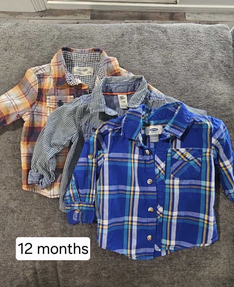 Button Up Shirts 12 Months