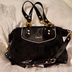 Satin Ashley Coach Purse 