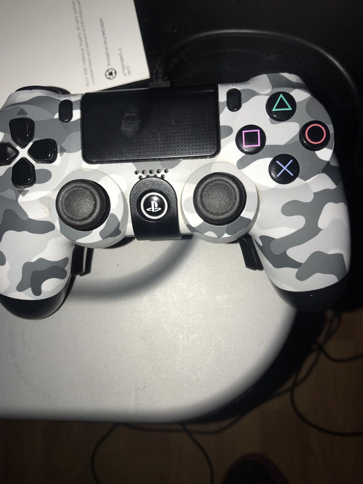 Ps4 controller with elite panels and charger