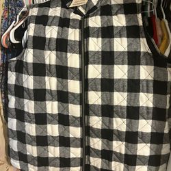 Black And white checkered Vest ( L )