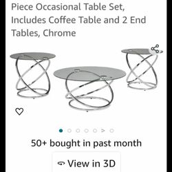 3 glass Glass Table S And Coffee Table 