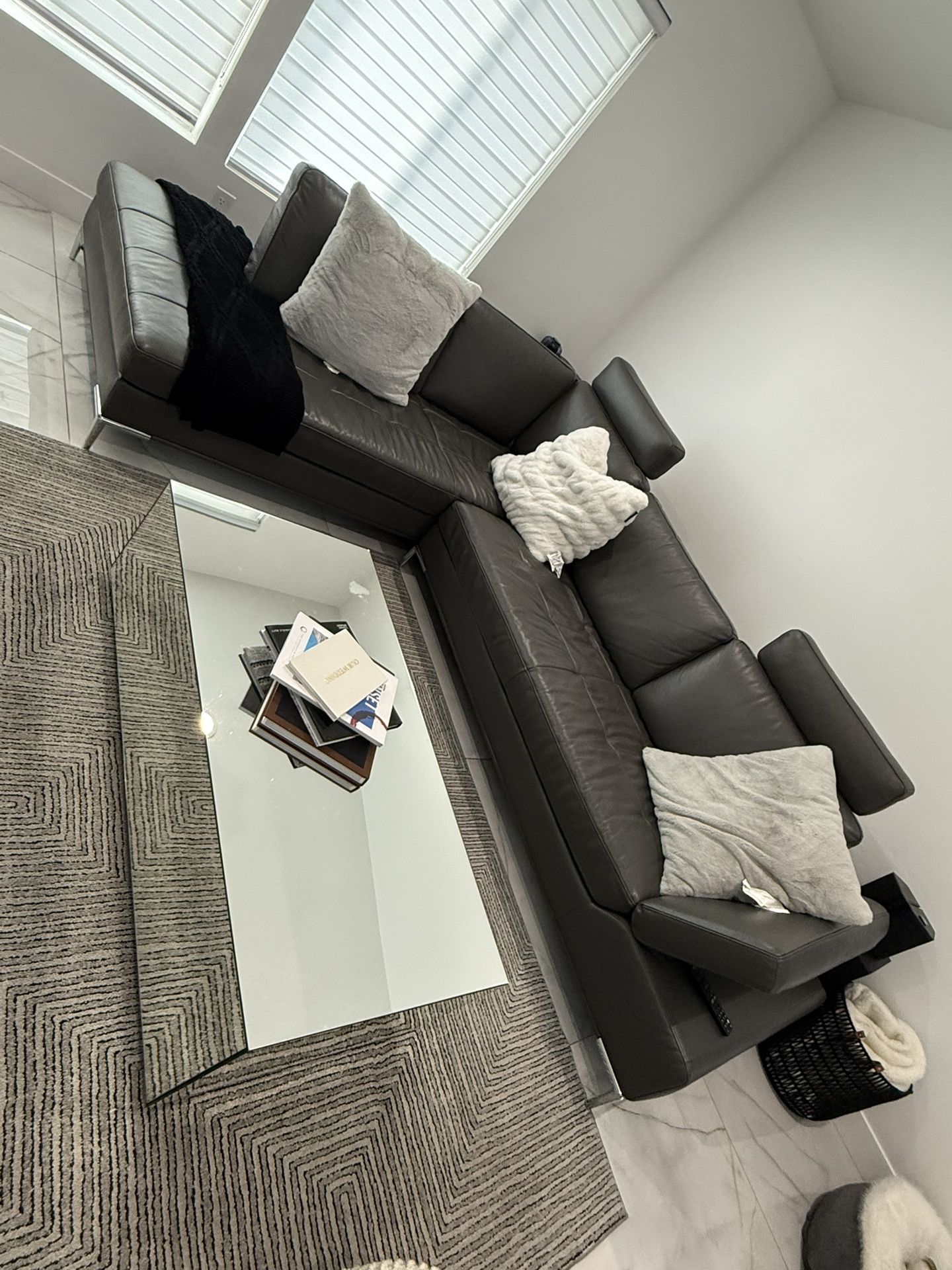 Modani Leather Sectional Sofa