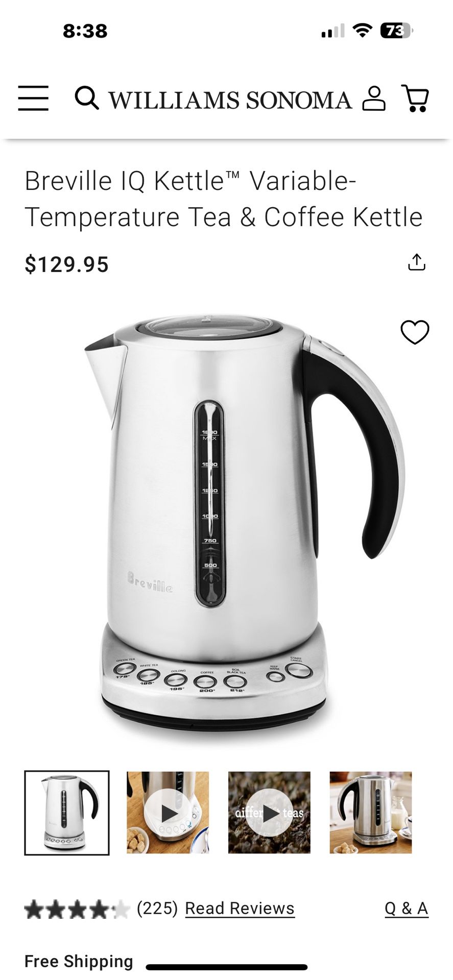 BREVILLE IQ KETTLE