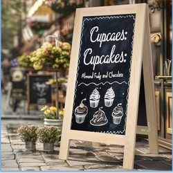 🔥Brand new🔥 20x40 Inch Chalk Board Sign, Chalkboard Signs, A Frame Menu Easel, Sandwich Outdoor Large Standing Blackboard, Business for Outside Busi