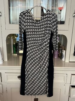 Blue And White Pattern  Dress