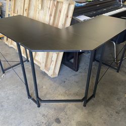 L Shaped Gaming Desk, Corner Desk Gaming Table for Home Office, Computer Desk Sturdy Writing Workstation for Small Space, 51 inch