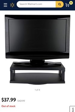 JUMBL WIDE LDC SWIVEL TV STAND,Black