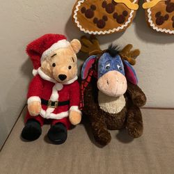 Winnie The Pooh And Eeyore Christmas Plush