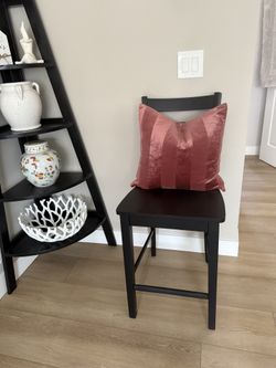 Brown Wood Barstool