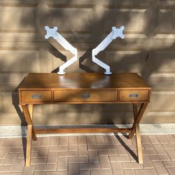 Computer Desk - Double Monitor - Solid Wood