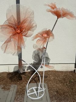 Giant peach flowers