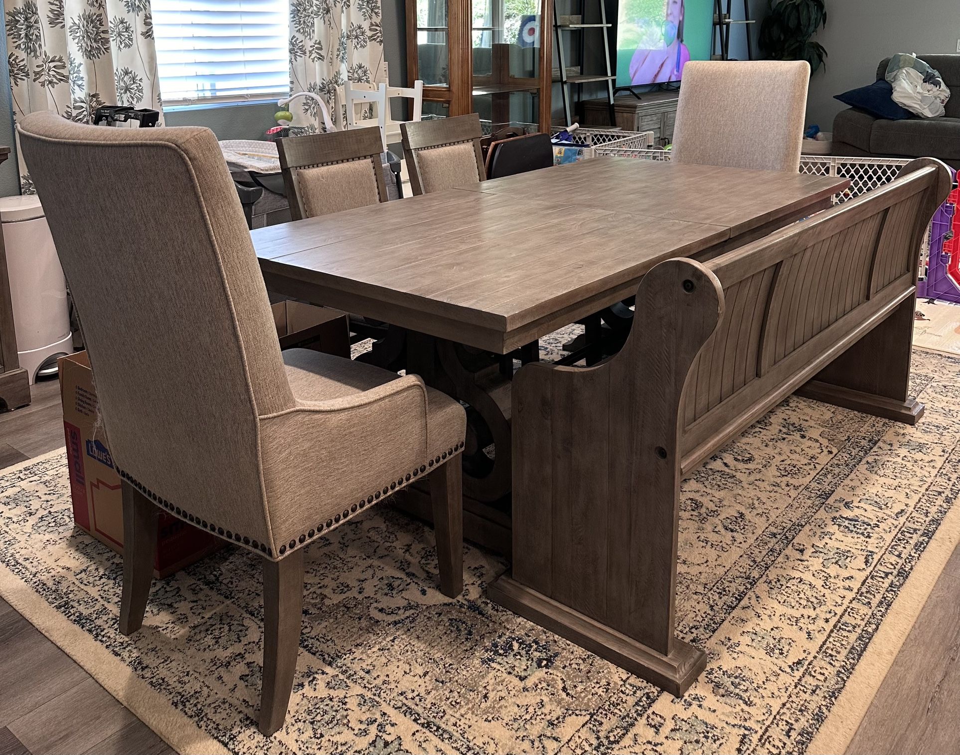 Jerome’s Furniture Hacienda Dining Room Table and Hutch