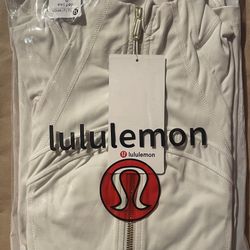 Lululemon Jacket, Size 8, White & Gold