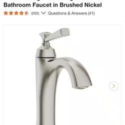 Rumson Single Hole Single-Handle Bathroom Faucet in Brushed Nickel