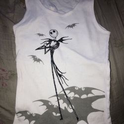 Nightmare Before Christmas Jack Skeleton Tank Girls 7/8